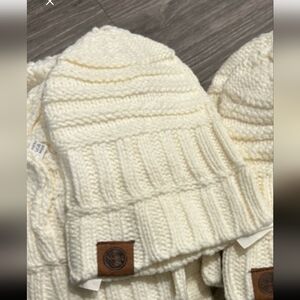 Cozy Cream Knit Beanie for Kids